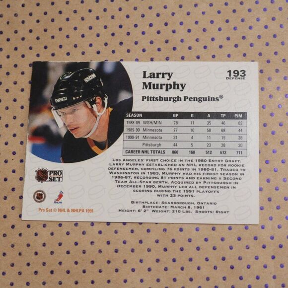 Larry Murphy #193 Hockey Card - Picture 2 of 2